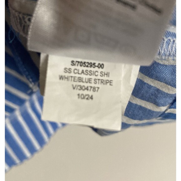 Old Navy 2024 Shirtdress Striped XL TALL Blue White Cotton Short Sleeve - Picture 6 of 8